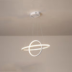 Two Circles LED Metal Adjustable Modern Chandelier Kitchen Island Lighting