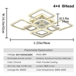 5 Square LED Modern Ceiling Lights Fixture Flush Mount Lighting Ceiling Lamp