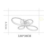 Multiple Curves Flush Mount Ceiling Light Modernist Metal Silica Gel LED Light