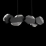 Palisade 11.75"H x 47.75"W 6-Light Crystal Linear Pendant in Blac