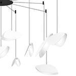 Papillons�?30"W Satin White 13-Light LED Pendant Light