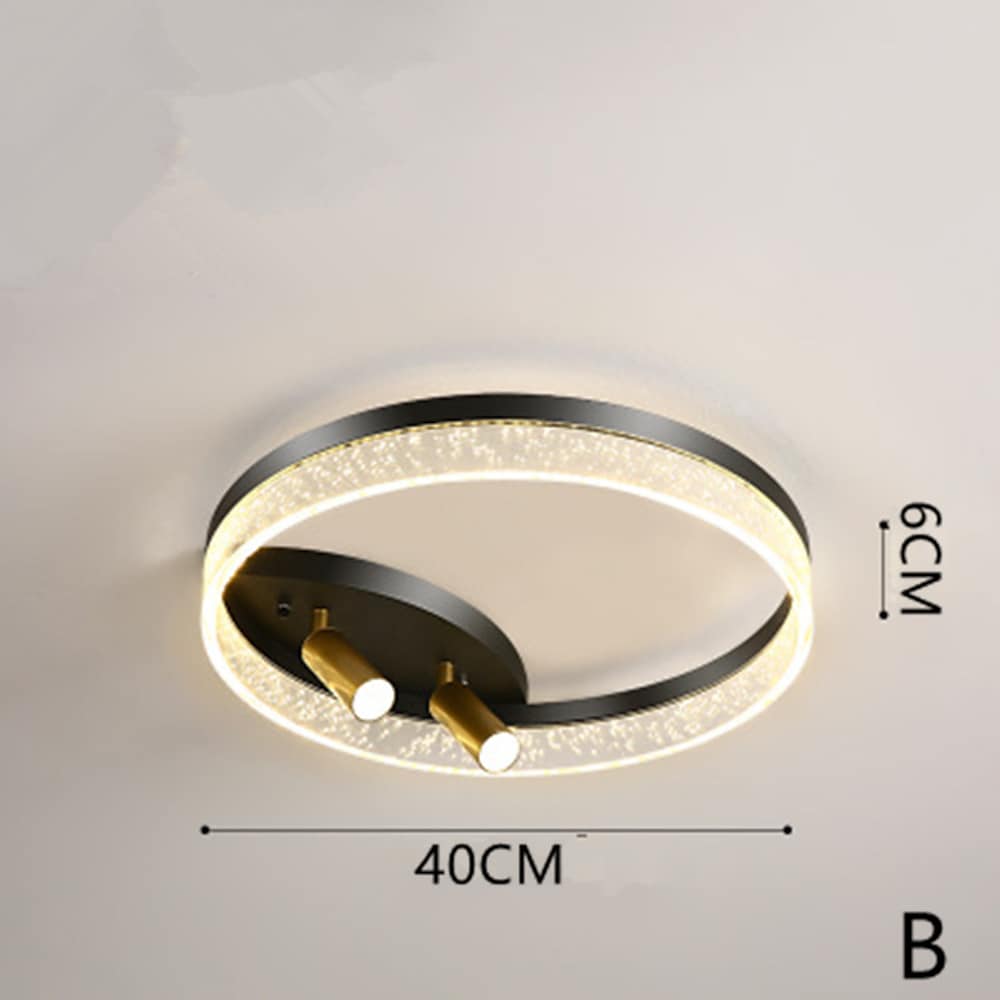 Modern Black Flush Mount Light LED Ceiling Light Circle Spotlights