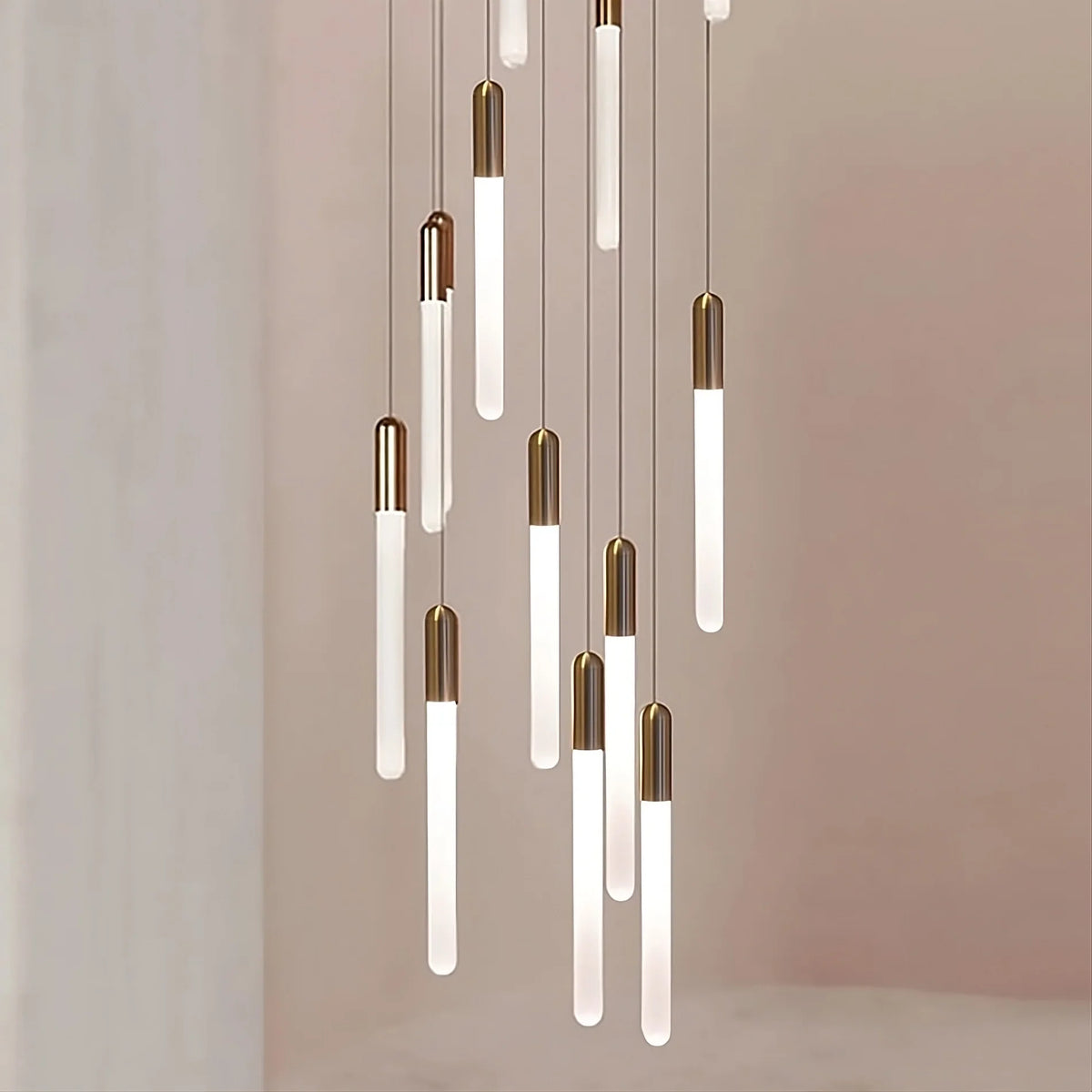 Villa Forci Duplex Staircase Foyer Chandelier, Gold