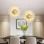 24" Crystal Dandelion Sphere Ceiling Light