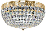 Petit Crystal 7.5"H x 14"W 5-Light Flush Mount in Polished Gold