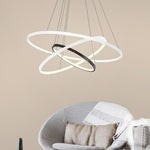 Adjustable Circles LED Dimmable with Remote Modern Chandeliers Pendant Light