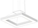 Pi 30" Wide Satin White 3000K LED Square Ring Pendant