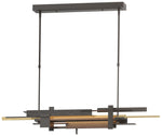 Planar 48.3"W Modern Brass Accented Oil Rubbed Bronze Standard LED Pen