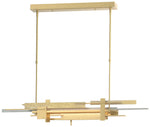 Planar 48.3"W Vintage Platinum Accented Modern Brass Standard LED Pend