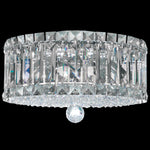 Plaza 7.5"H x 12"W 4-Light Crystal Flush Mount in Polished Stainl