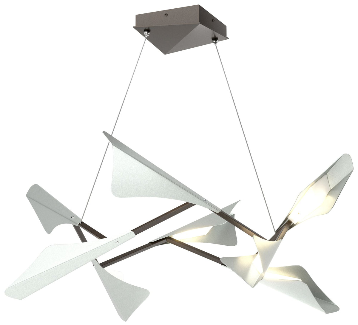 Plume 37.6"W 8-Lightand Oil Rubbed Bronze Standard LED Pendant