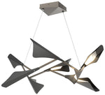 Plume 37.6"W 8-Light Black and Dark Smoke Standard LED Pendant