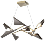 Plume 37.6"W 8-Light Oil Rubbed Bronze and Soft Gold Standard LED Pend
