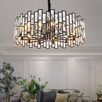 Postmodern Minimalist Living Room Crystal Chandelier with Three-color Led
