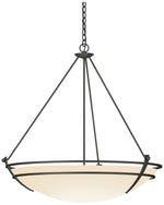 Presidio Tryne 35.1"W Large Scale Natural Iron Pendant w/ Opal Glass S