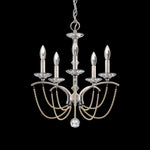 Priscilla 22"H x 18"W 5-Light Crystal Chandelier in Antique Silve