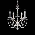 Priscilla 22"H x 18"W 5-Light Crystal Chandelier in Antique Silve