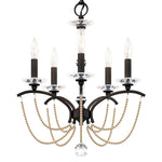 Priscilla 22"H x 18"W 5-Light Crystal Chandelier in Black
