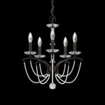 Priscilla 22"H x 18"W 5-Light Crystal Chandelier in Black
