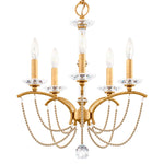 Priscilla 22"H x 18"W 5-Light Crystal Chandelier in Heirloom Gold