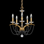 Priscilla 22"H x 18"W 5-Light Crystal Chandelier in Heirloom Gold