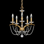Priscilla 22"H x 18"W 5-Light Crystal Chandelier in Heirloom Gold