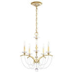 Priscilla 22"H x 18"W 5-Light Crystal Chandelier in Heirloom Silv