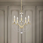 Priscilla 22"H x 18"W 5-Light Crystal Chandelier in Heirloom Silv