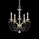Priscilla 22"H x 18"W 5-Light Crystal Chandelier in Heirloom Silv