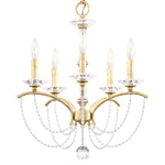Priscilla 22"H x 18"W 5-Light Crystal Chandelier in Heirloom Silv