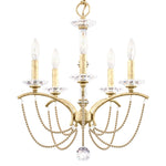 Priscilla 22"H x 18"W 5-Light Crystal Chandelier in Heirloom Silv