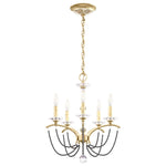 Priscilla 22"H x 18"W 5-Light Crystal Chandelier in Heirloom Silv