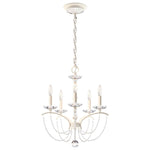 Priscilla 22"H x 18"W 5-Light Crystal Chandelier in White