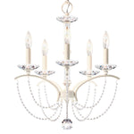 Priscilla 22"H x 18"W 5-Light Crystal Chandelier in White