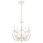 Priscilla 22"H x 18"W 5-Light Crystal Chandelier in White