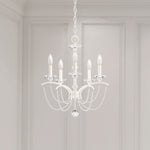 Priscilla 22"H x 18"W 5-Light Crystal Chandelier in White