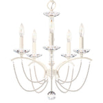 Priscilla 22"H x 18"W 5-Light Crystal Chandelier in White