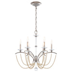 Priscilla 23.5"H x 23.5"W 6-Light Crystal Chandelier in Antique S