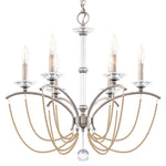 Priscilla 23.5"H x 23.5"W 6-Light Crystal Chandelier in Antique S