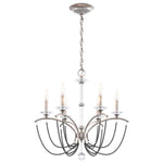 Priscilla 23.5"H x 23.5"W 6-Light Crystal Chandelier in Antique S