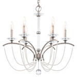 Priscilla 23.5"H x 23.5"W 6-Light Crystal Chandelier in Antique S