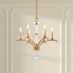Priscilla 23.5"H x 23.5"W 6-Light Crystal Chandelier in Heirloom