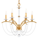 Priscilla 23.5"H x 23.5"W 6-Light Crystal Chandelier in Heirloom