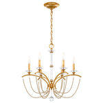 Priscilla 23.5"H x 23.5"W 6-Light Crystal Chandelier in Heirloom