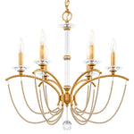 Priscilla 23.5"H x 23.5"W 6-Light Crystal Chandelier in Heirloom