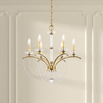 Priscilla 23.5"H x 23.5"W 6-Light Crystal Chandelier in Heirloom
