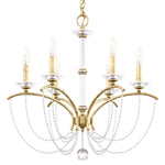 Priscilla 23.5"H x 23.5"W 6-Light Crystal Chandelier in Heirloom
