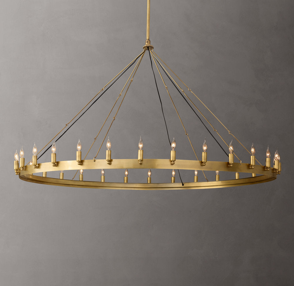 Camino Vintage Candelabra Round Chandelier 63"