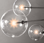Glass Globe Mobile Eight-Arm Chandelier 79"