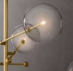 Glass Globe Mobile Six-Arm Chandelier 55"